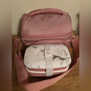 Bentgo Deluxe Lunch Bag + Marble Bento Box – Blush Pink